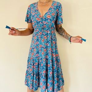 Sunday Mi Amor boho floral midi Dress